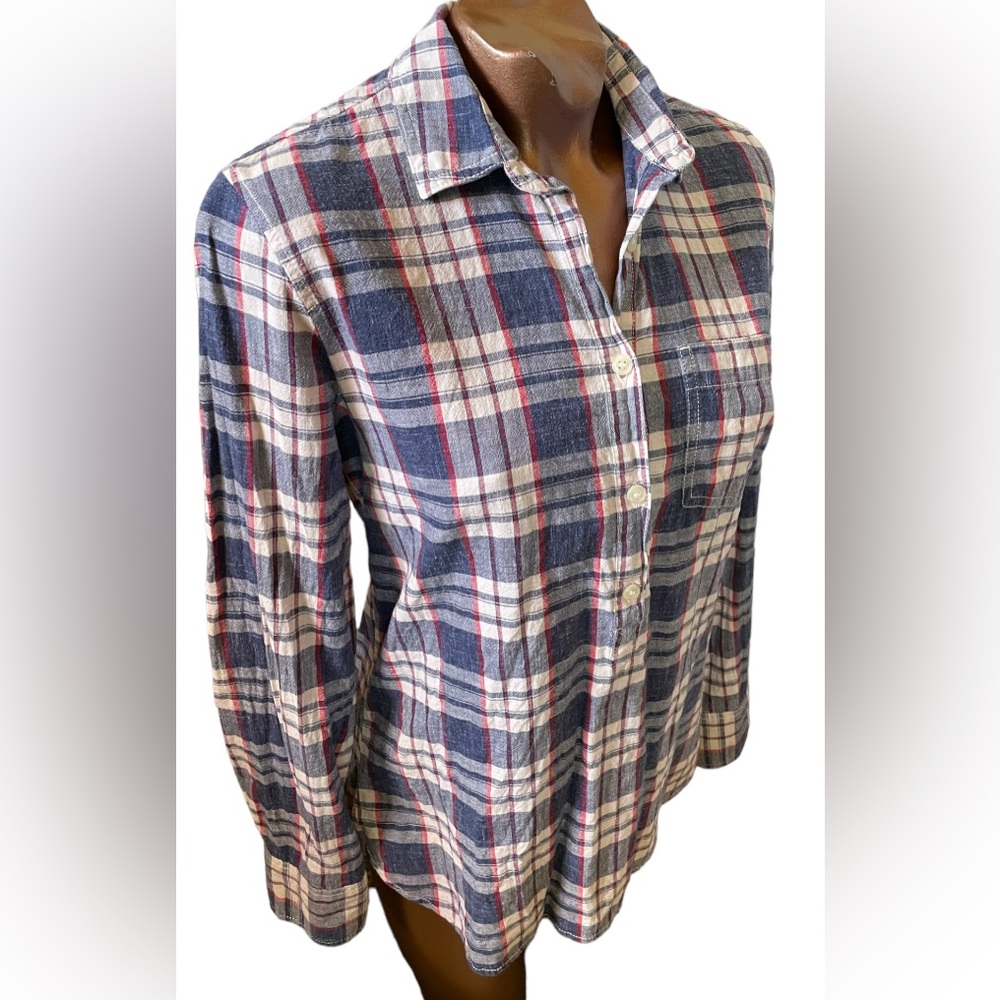 J Crew Plaid Cotton Shirt